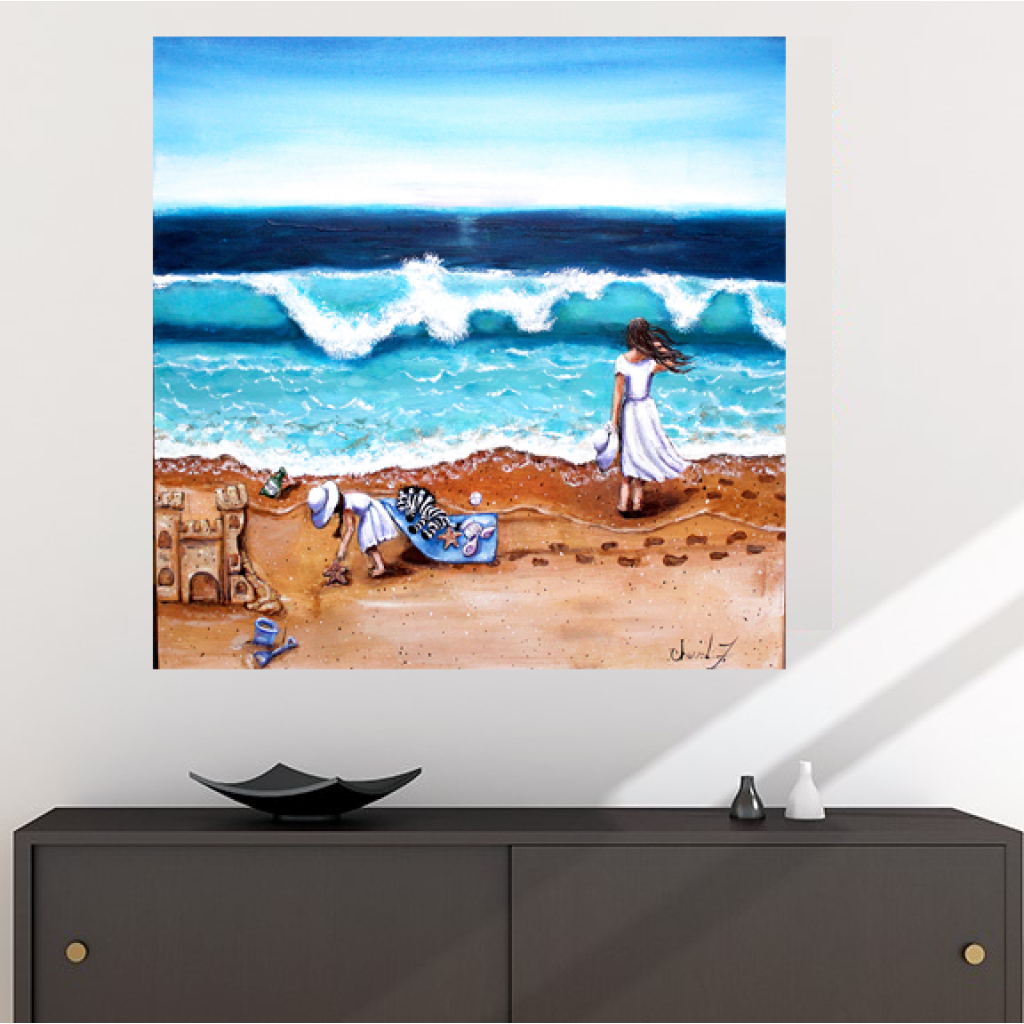 The Beach Cotton Rag Fine Art Prints - C.W. Art Studio