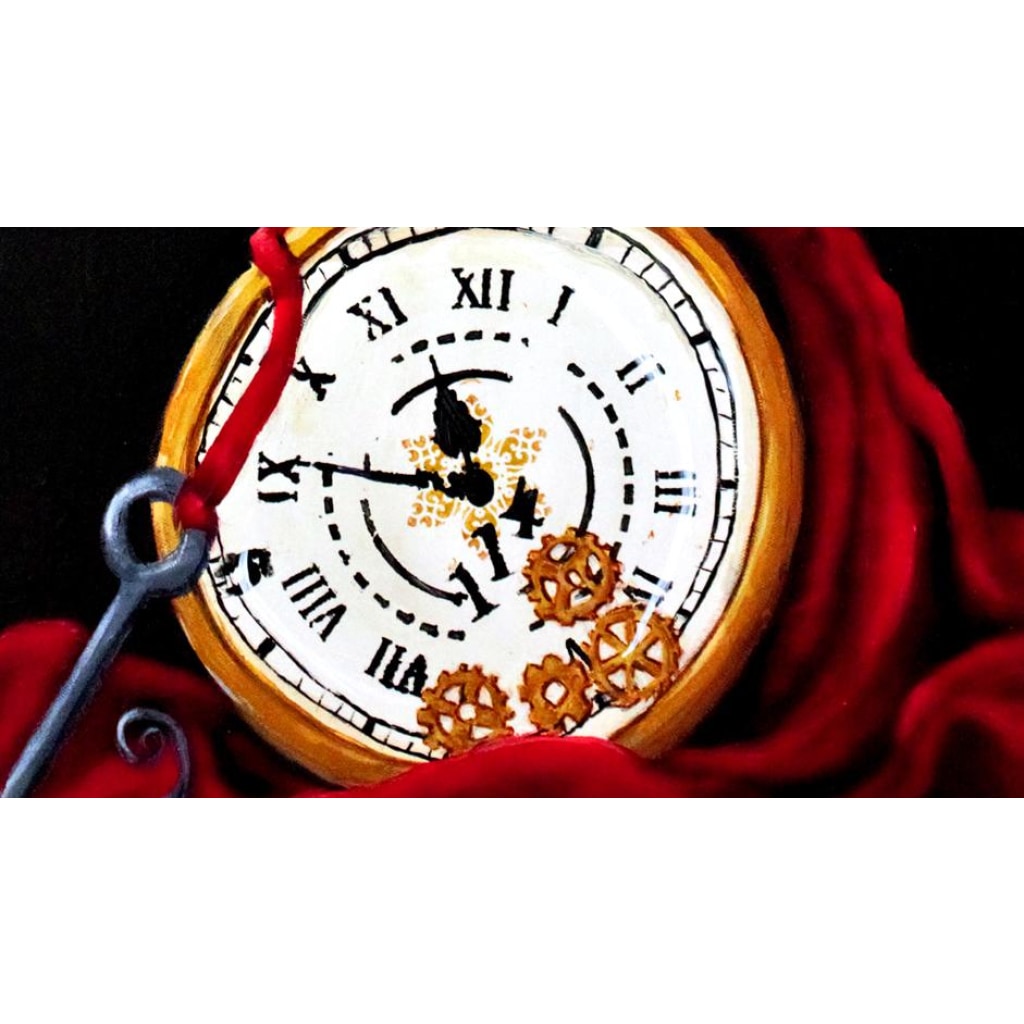 Time Thief Artist Embellished Giclée -Unique Piece - C.W. Art Studio
