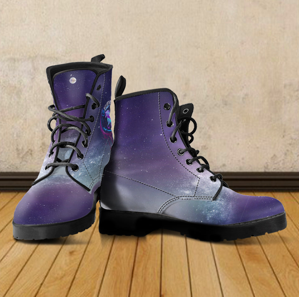 Unicorn Believer Leather Boots by SophieStar