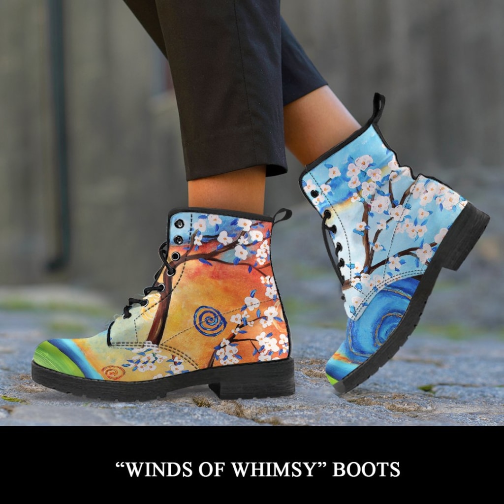 Winds Of Whimsy Boots - C.W. Art Studio