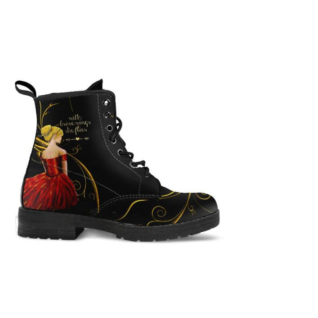 With Brave Wings She Flies II Boots - C.W. Art Studio