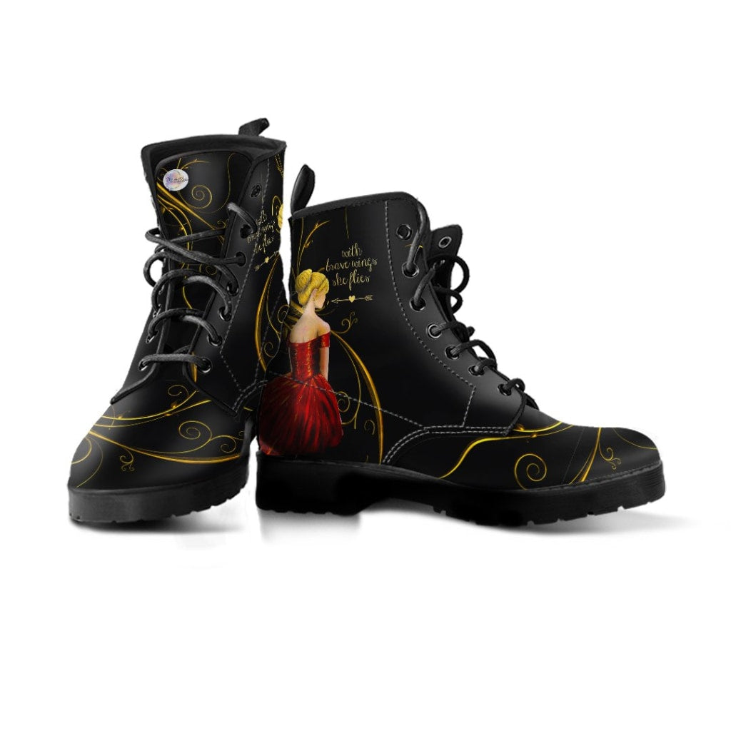 With Brave Wings She Flies II Boots - C.W. Art Studio