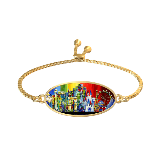 Las Vegas Cityscape Regis slider Bracelet