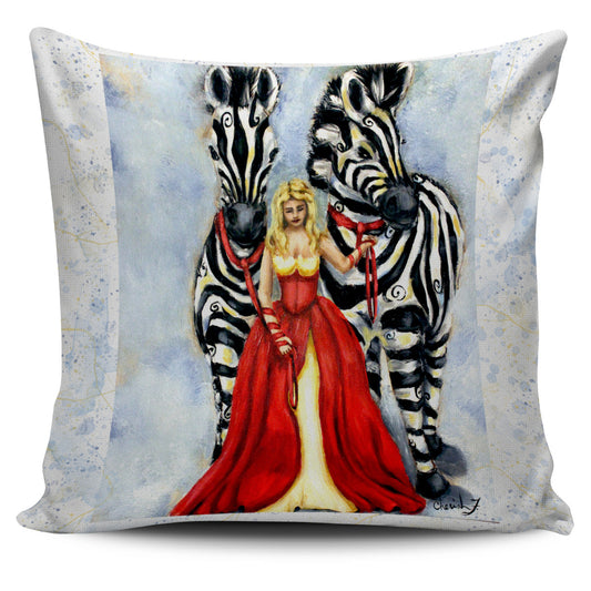 Lead The Way Zebras PrintThrow Pillow Cover 18x18in