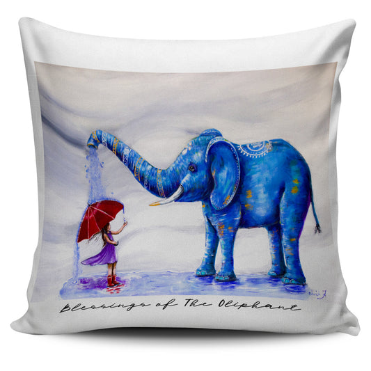 Blessings of The Oliphant Throw Pillow Cover 18x18in