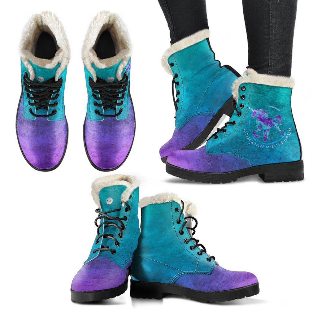 Unicorn Whisperer Fur Lined Leather Boots
