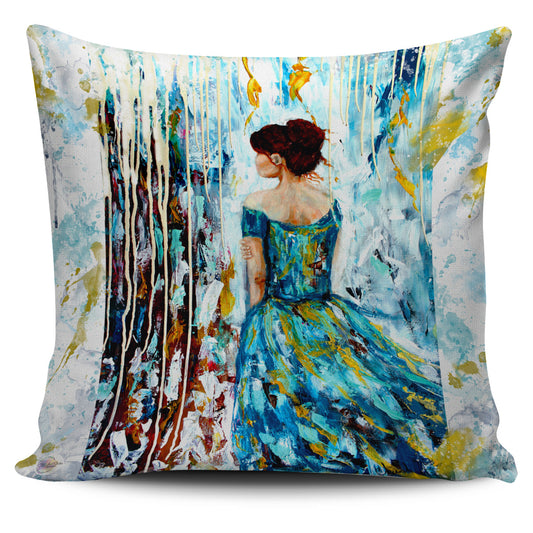 Her Storm Throw Pillow Cover 18x18in