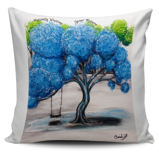 Patiently Waiting Your Return Throw Pillow Cover 18x18in