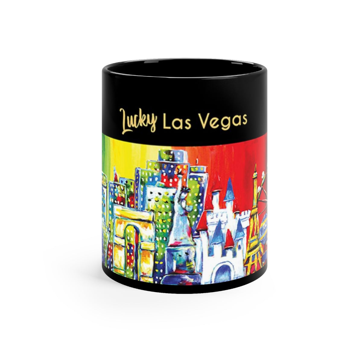 Lucky Las Vegas Black mug 11oz