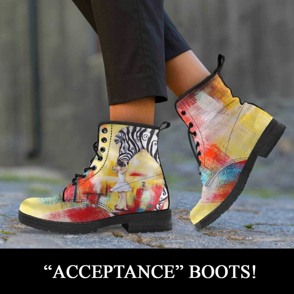 Acceptance Indie Art Leather Boots
