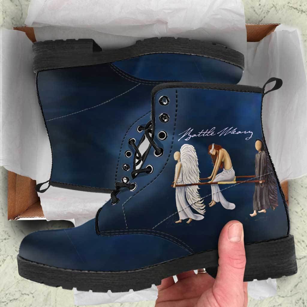 Battle Weary Angels Boots - C.W. Art Studio