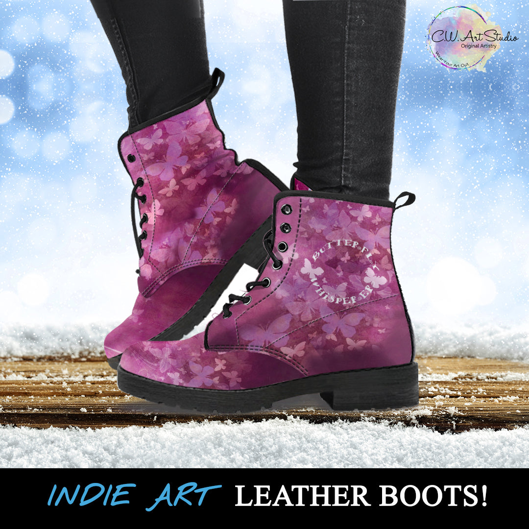 Butterfly Whisperer Leather Boots by SophieStar