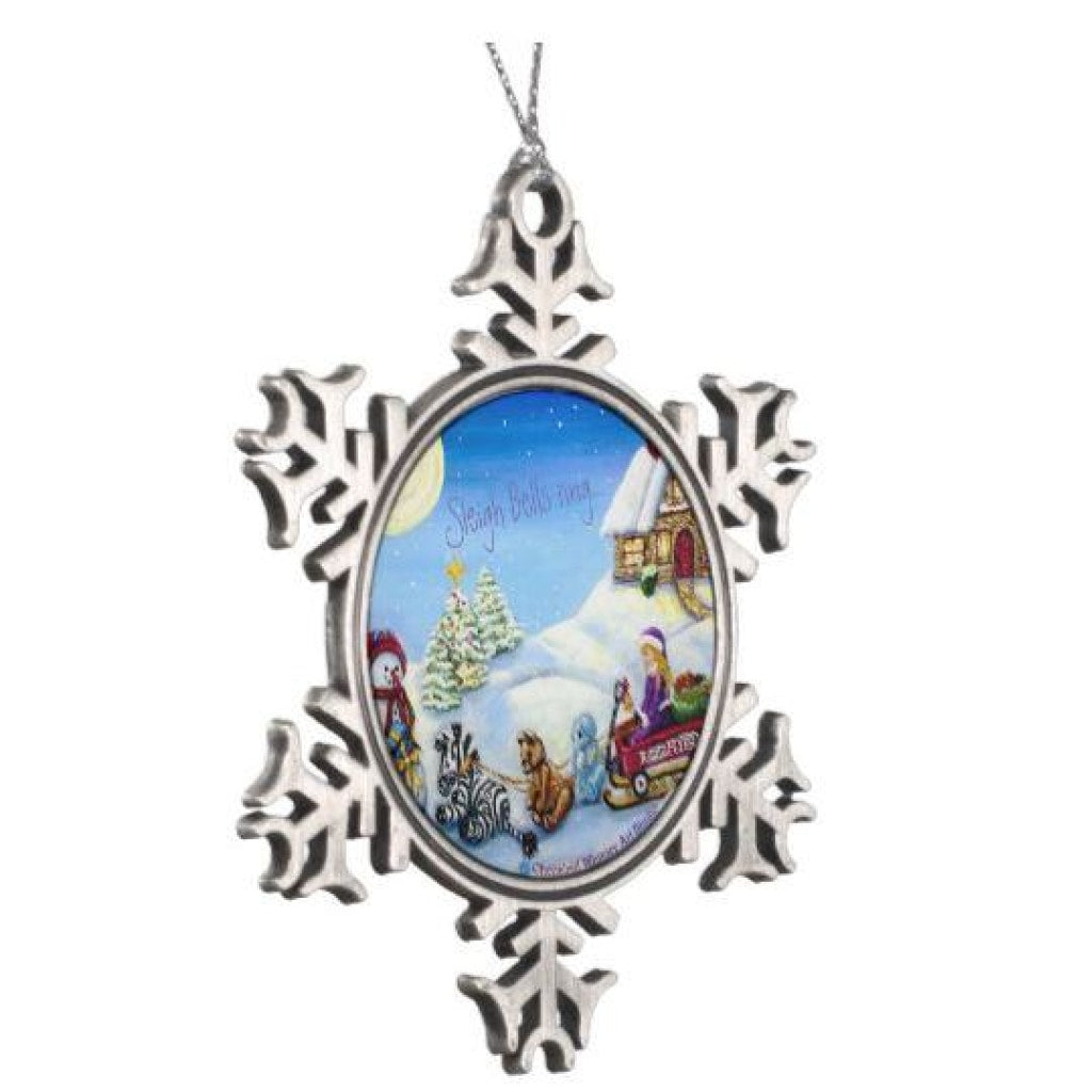 Christmas Ornament - 2017 Snowflake Keepsake Sleigh Bells Ring... - Christmas Ornament C.w. Art Studio
