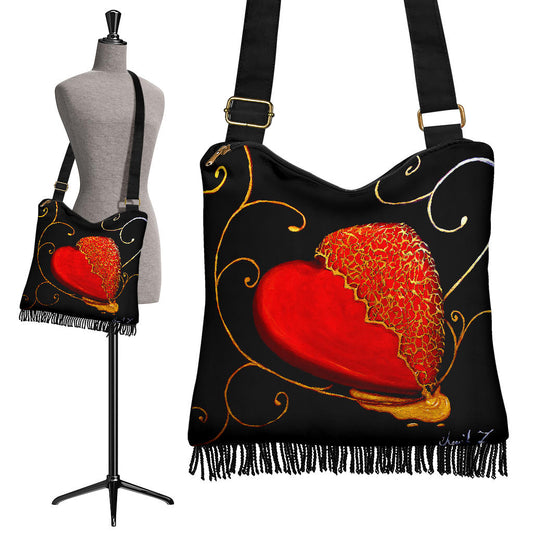 Kintsugi Heart Artisan Boho Bag