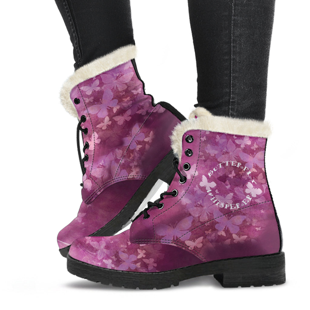Butterfly Whisperer Fur Lined Leather Boots by SophieStar