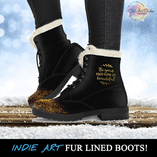 Fur Lined Leather Boots - Be Your Own Kind Of Beautiful