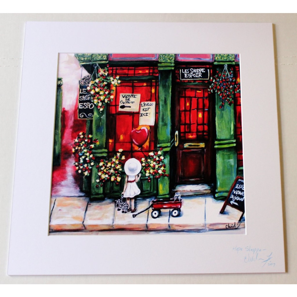 Hope Shoppe Giclée Art  Print- Artist Signed Matted