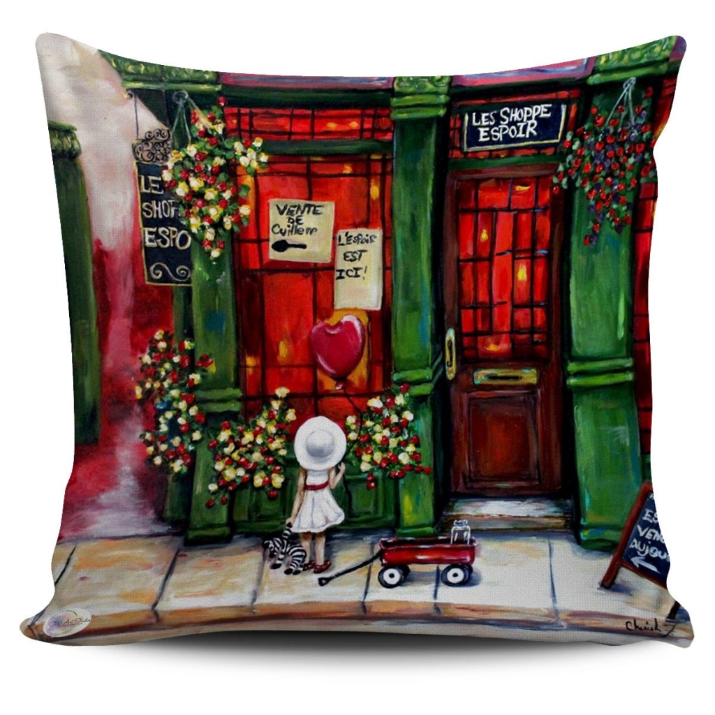 Hope Shoppe Throw Pillow Cover 18x18in