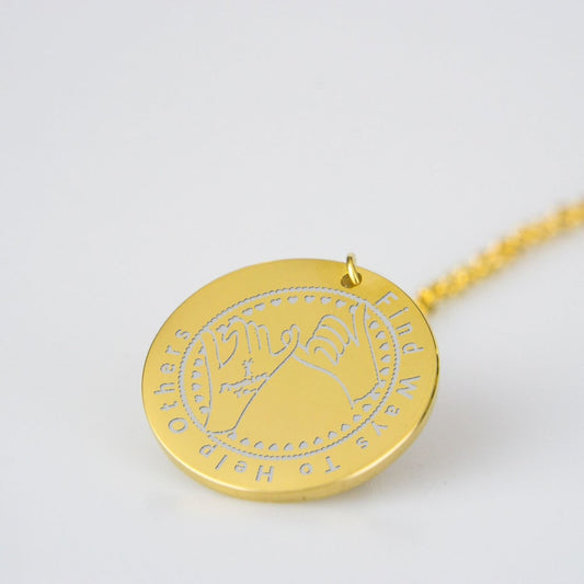 I Promise To... Find Ways To Help Others Sophies Promise Pendent Necklace - C.W. Art Studio