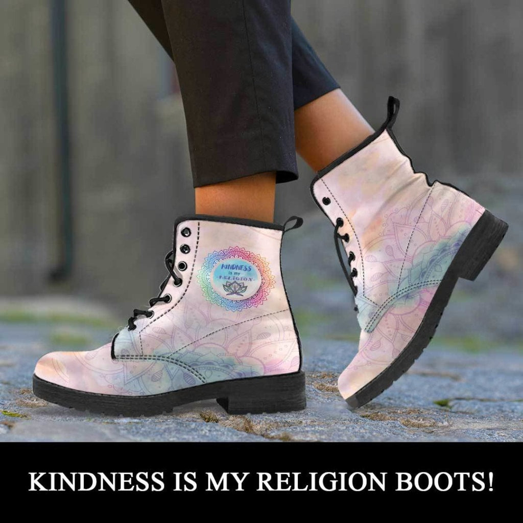 Kindness Is My Religion Boots - C.W. Art Studio