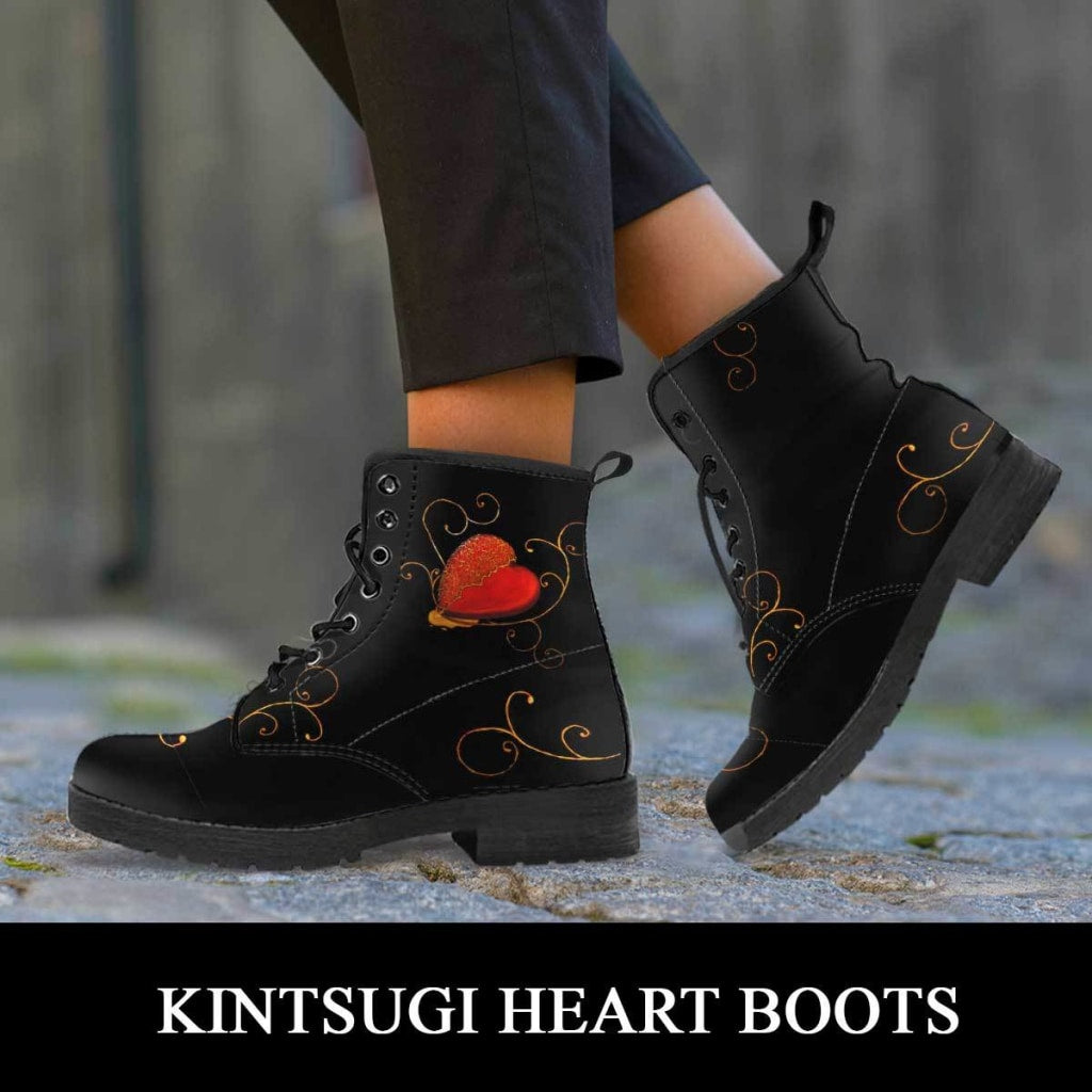 Kintsugi Heart Boots - C.W. Art Studio