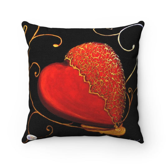 Kintsugi Heart Throw Pillow