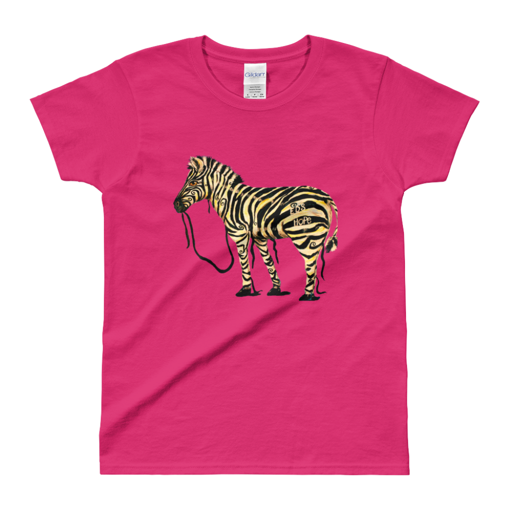 Ladies' T-shirt - EDS Hope Zebra - C.W. Art Studio