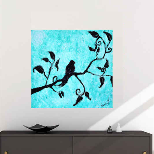 Lone Bird Fabric Wall Poster - C.W. Art Studio