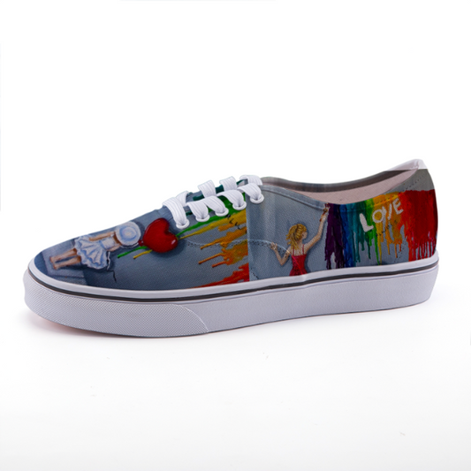 Low-top canvas shoes - Love Design - C.W. Art Studio