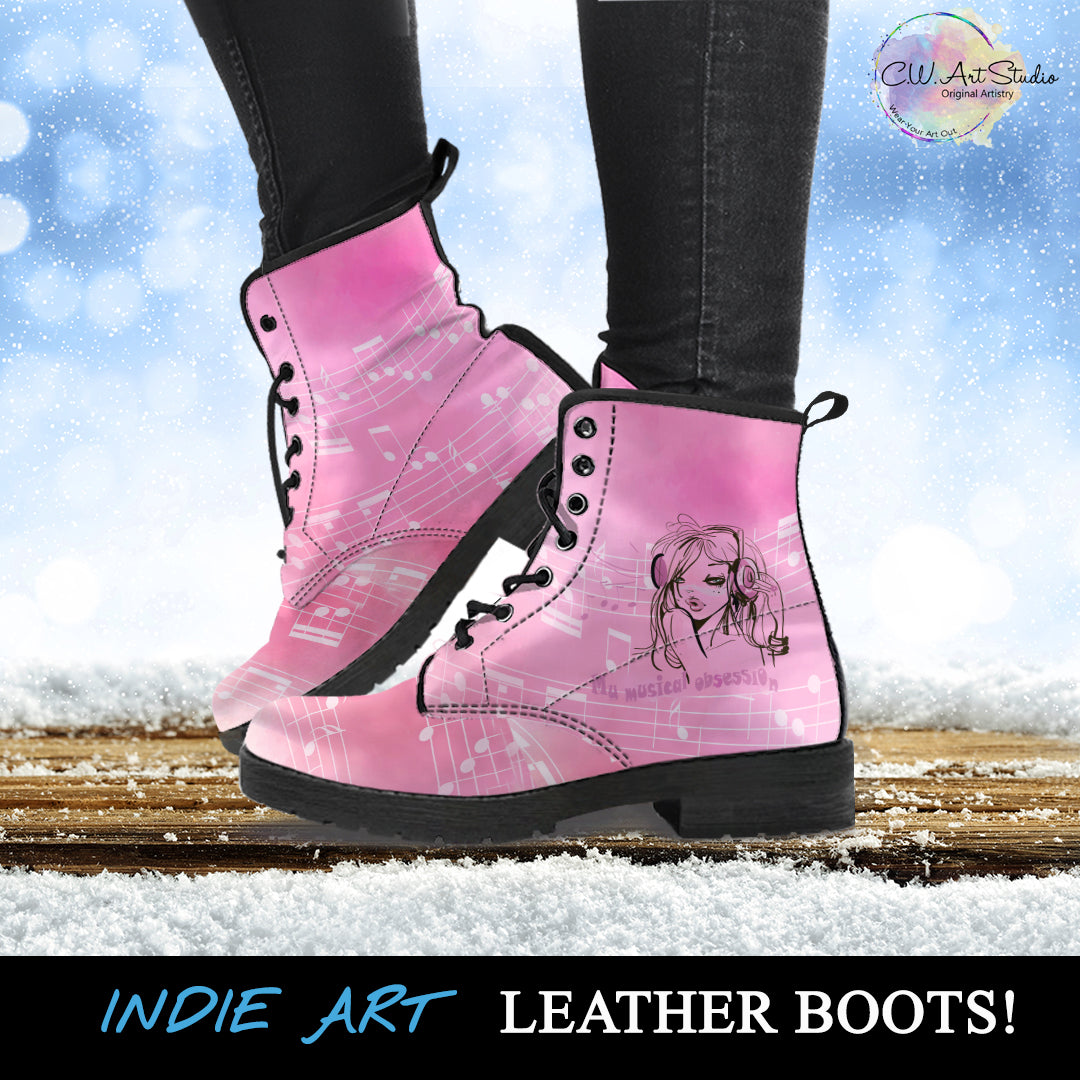 My Musical Obsession Leather Boots by SophieStar