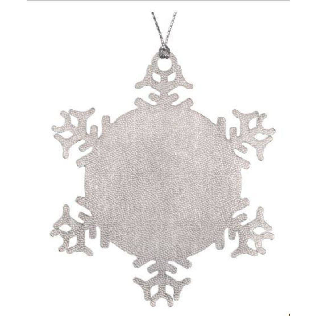 Pewter Snowflake Christmas Ornament - EDS Reign Hope Zebra - C.W. Art Studio