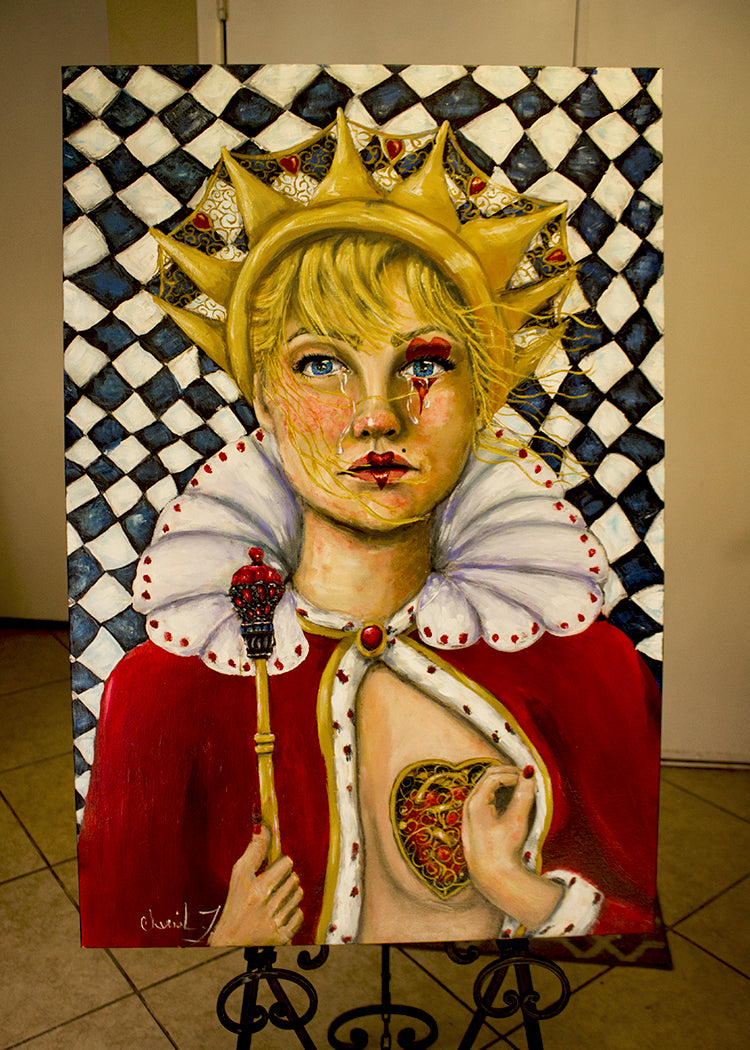SOLD- Queen of broken Hearts -Original Painting