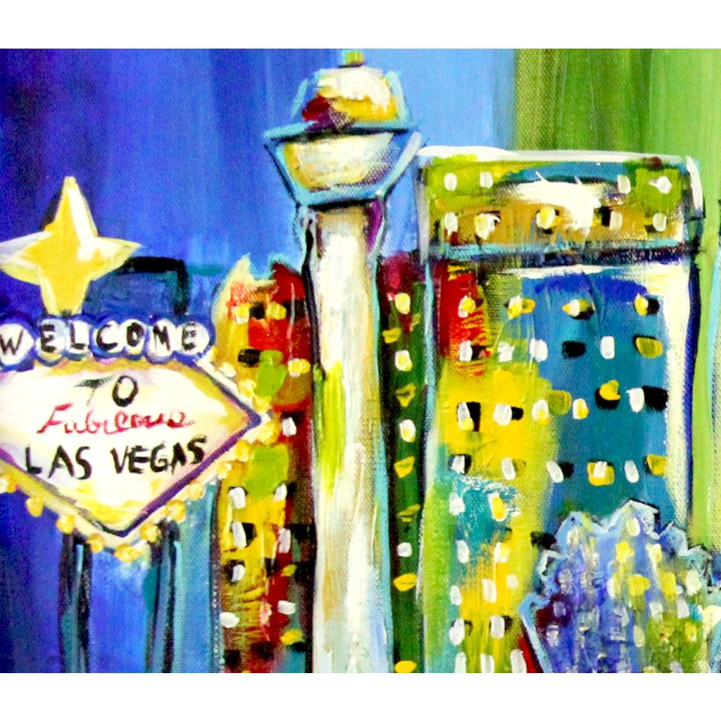 SOLD! Original Painting -Las Vegas - C.W. Art Studio