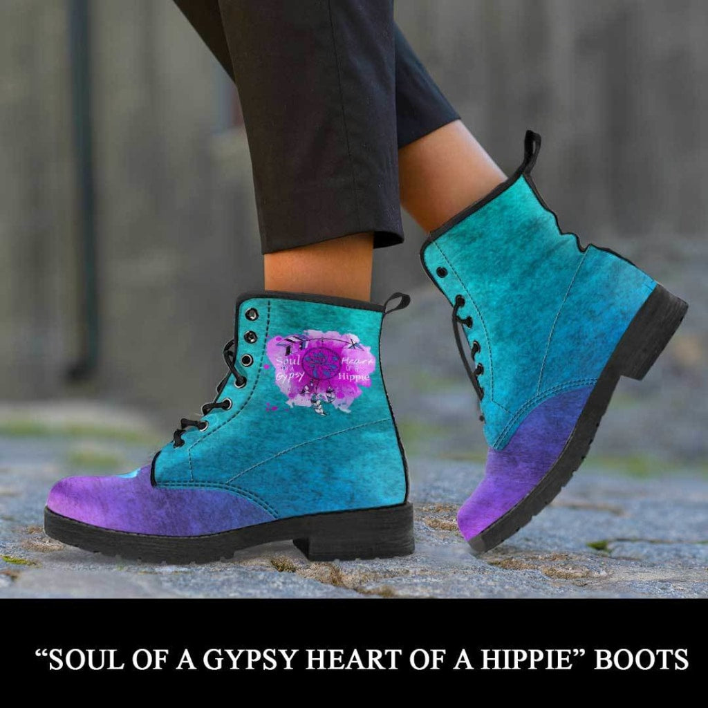 Soul Of A Gypsy Heart Of A Hippie Boots - C.W. Art Studio