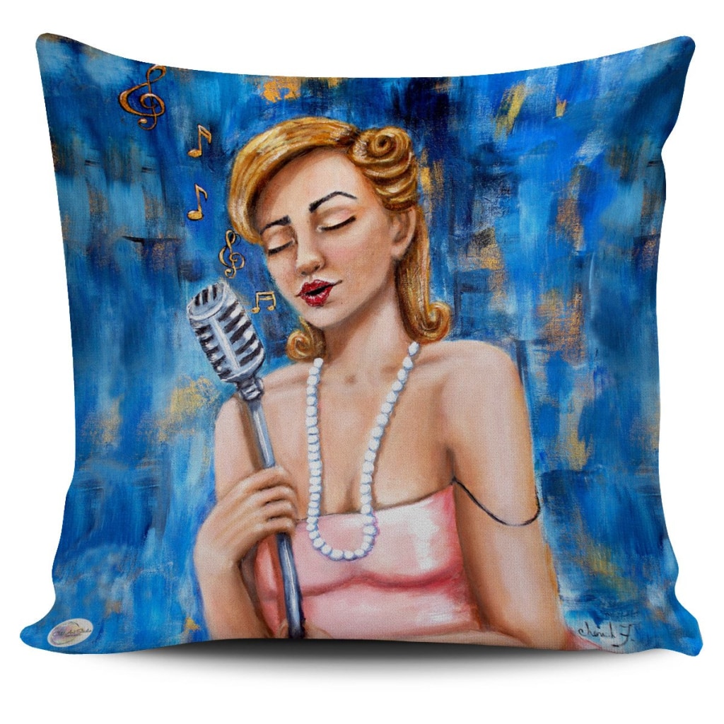 Soul Sister Music Throw Pillow Cover 18x18in