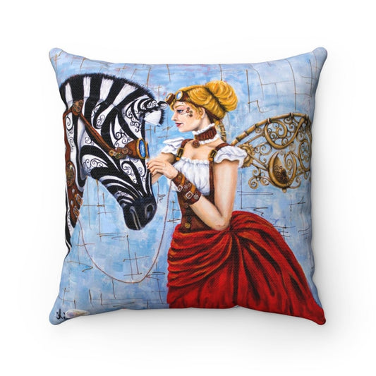 Steampunk Angel Throw Pillow