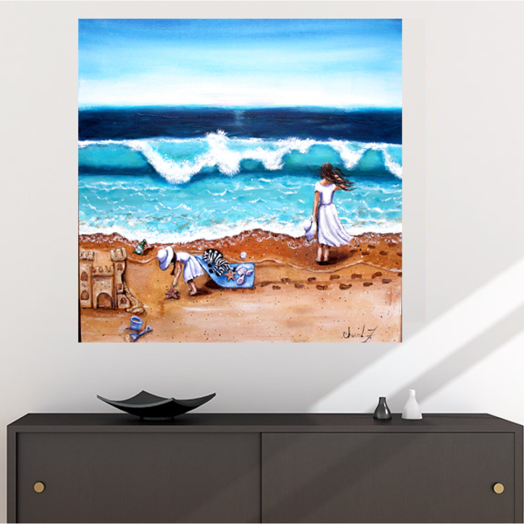 The Beach Fabric Wall Poster - C.W. Art Studio